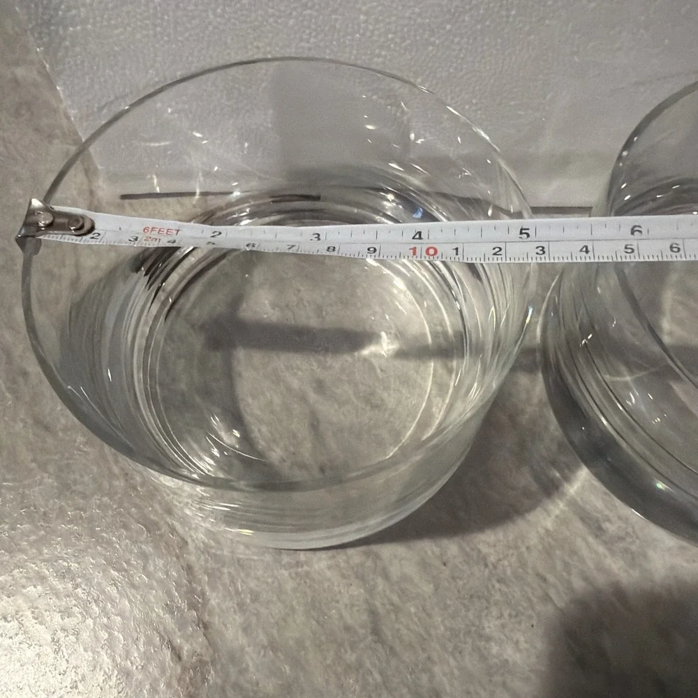 Vtg Set Of 2 Krosno Poland Glass Bowls‎